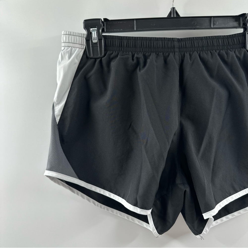 Nike Dri-FIT Black Running Shorts with White & Grey Trim – Size M - Picture 2 of 7